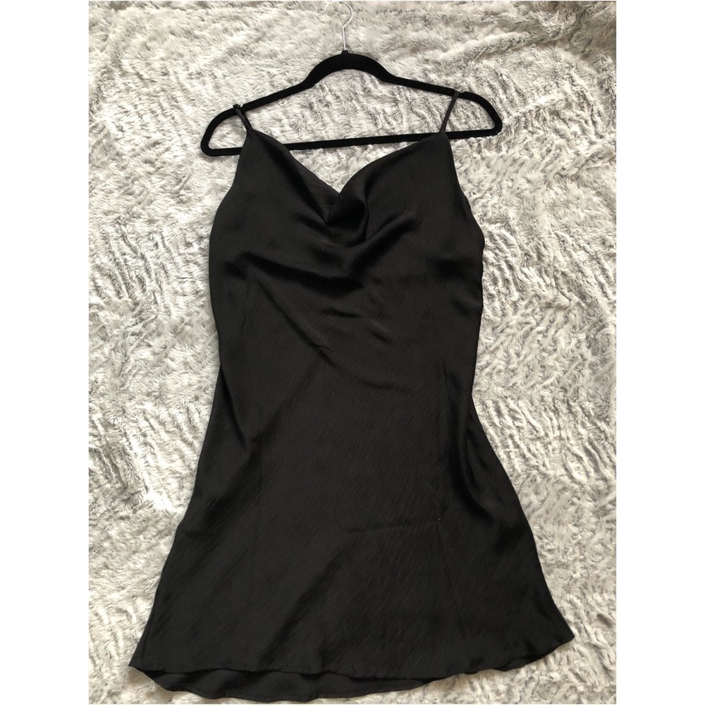 Forever 21 Satin black mini dress